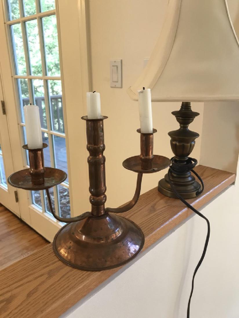 Brass Candelabra & Small Scale Table Lamp (1 of 3)
