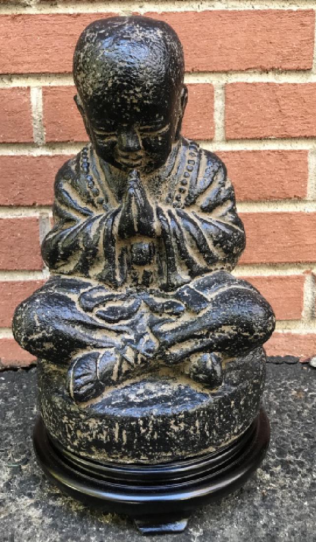 Chinese Seated Buddha on Stand Table Statue (1 of 3)