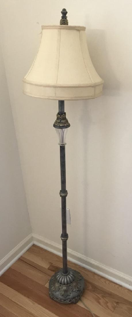 Contemporary Hollywood Regency Silver Floor Lamp (1 of 3)