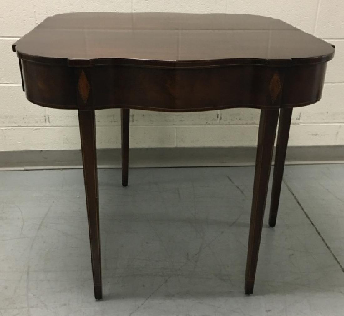 Louis XVI Style Drop Leaf Table W Marquetry Inlay (1 of 7)
