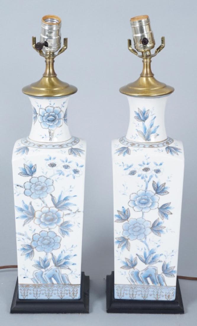 54Pair Porcelain Blue & White Urn Form Table Lamps (1 of 10)