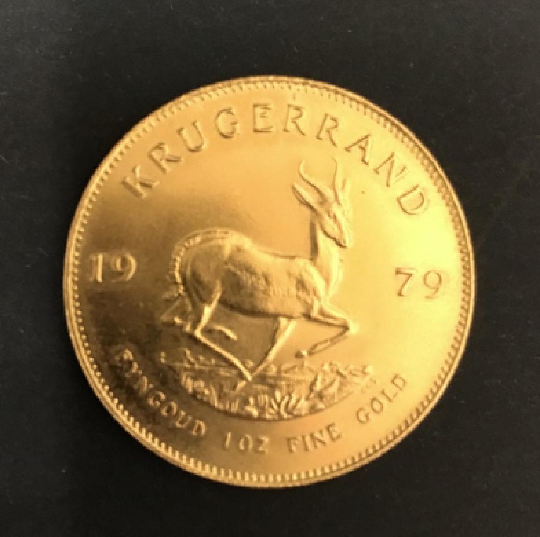 Krugerrand 1979 Solid Gold Coin - 1 Ounce (1 of 2)