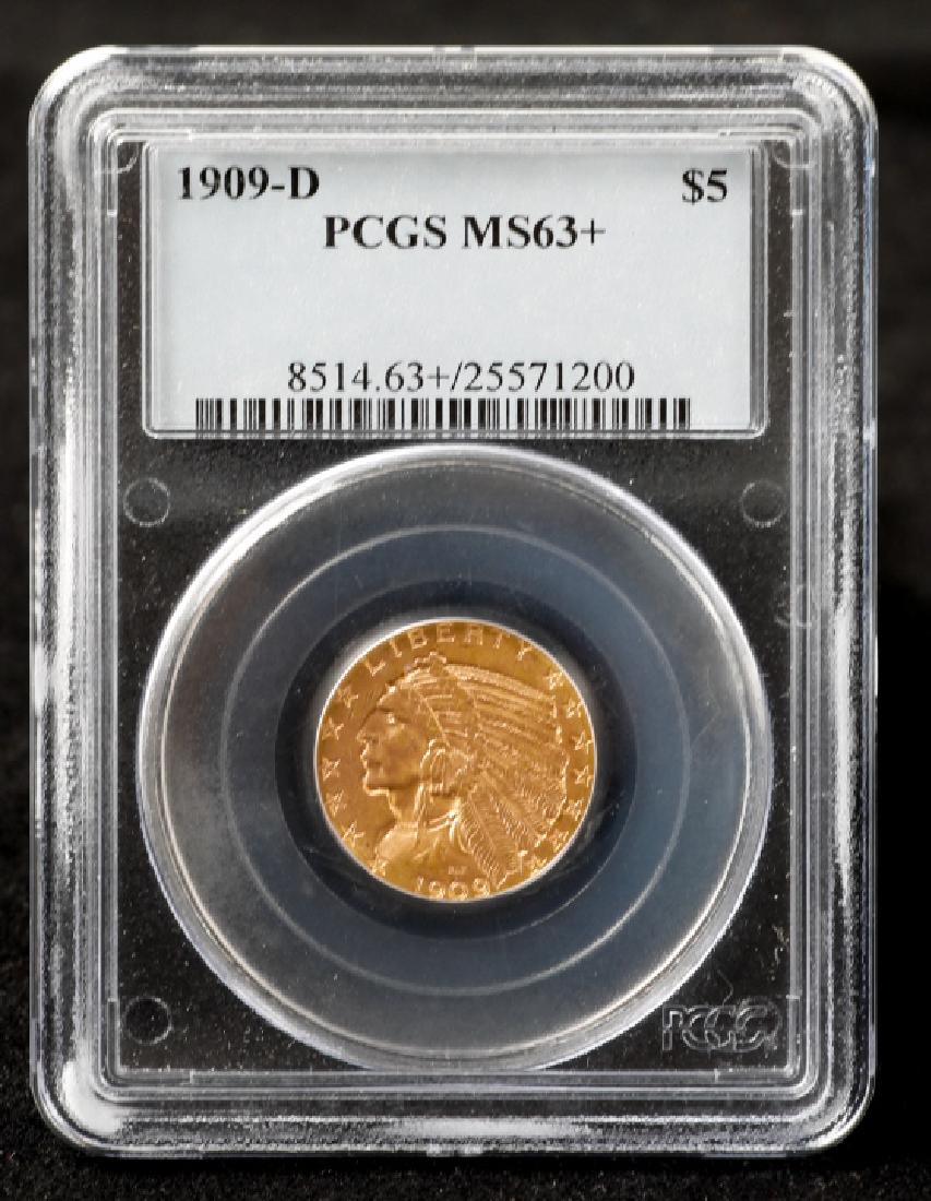 US Gold Coin - $5 1909 Indian Head Gold Coin (1 of 2)