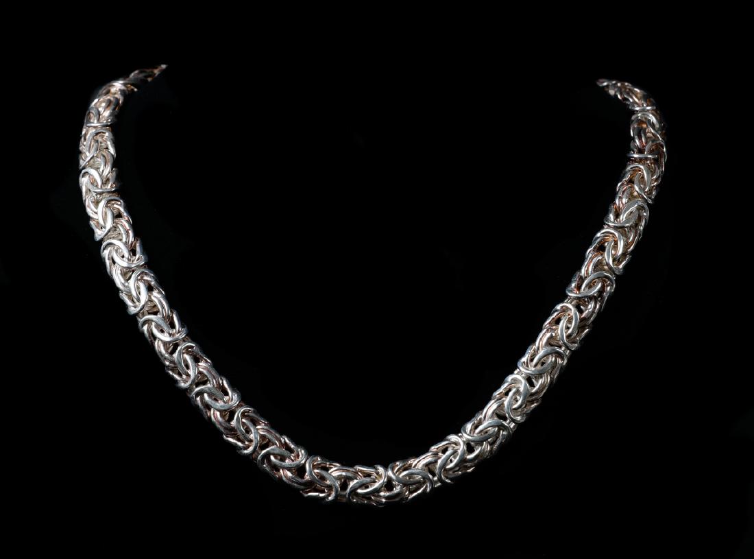 Vintage Woven Sterling Silver 17 Inch Necklace (1 of 3)