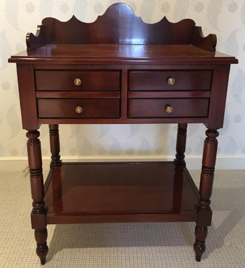 Hickory Chair Co Burled Mahogany Side / End Table (1 of 8)