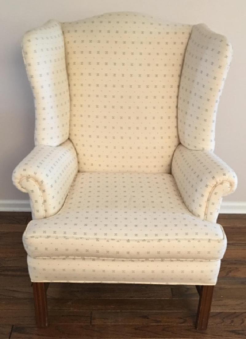 Traditional Style Upholstered Wing Back Arm Chair (1 of 4)