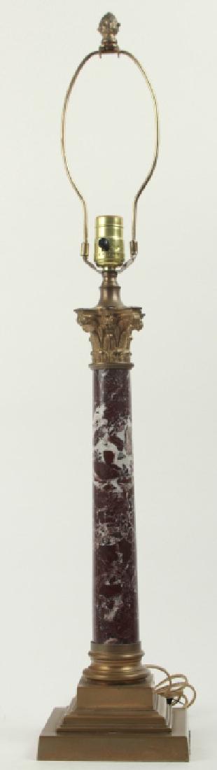 Brass and Marble Neo Classical Column Form Lamp (1 of 6)