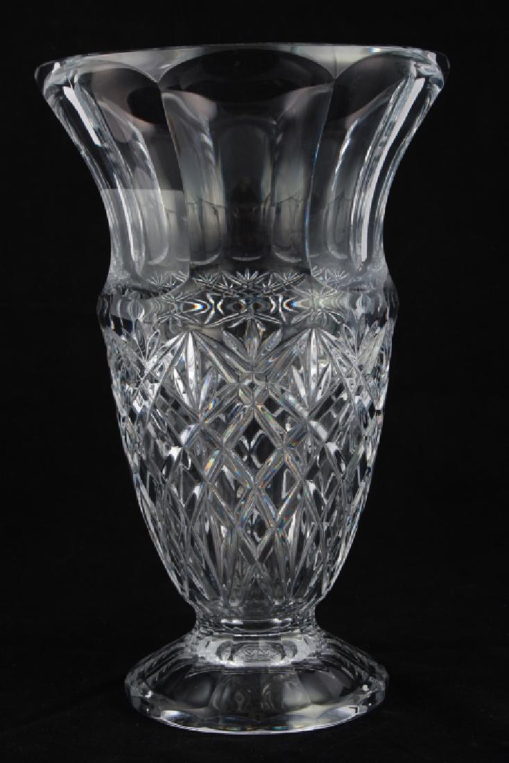 Large Czech Towle Crystal Flower Vase