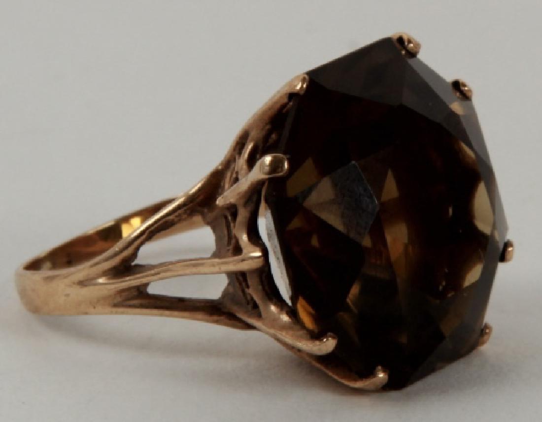 Estate 14kt Yellow Gold & Smoky Quartz Ring (1 of 3)
