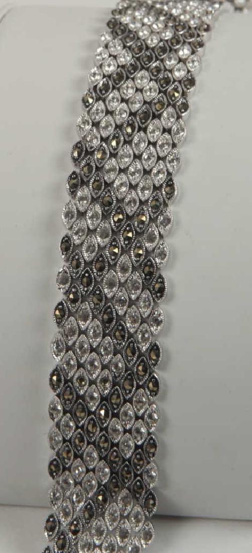 Judith Jack Sterling Silver & Rhinestone Necklace: Judith Jack Sterling Silver & Rhinestone Necklace or Choker. With original tag. Measures up to 16 inches in length. Original retail price $590.