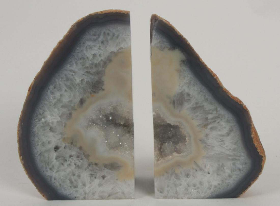 Pair of Natural Agate / Geode Druzy Specimens (1 of 3)