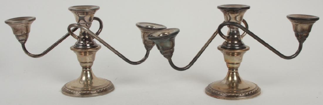 Pair of Weighted 3 Arm Sterling Silver Candelabras (1 of 7)