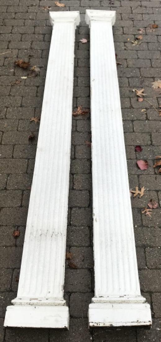 Pair of Roman Doric Columns Wood & Gesso Salvage (1 of 3)