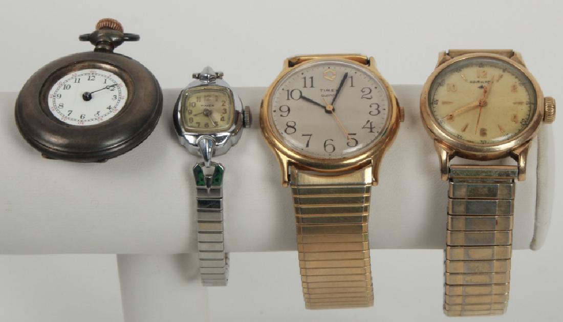 Antique Pocket Watch & Three Vintage Watches (1 of 5)