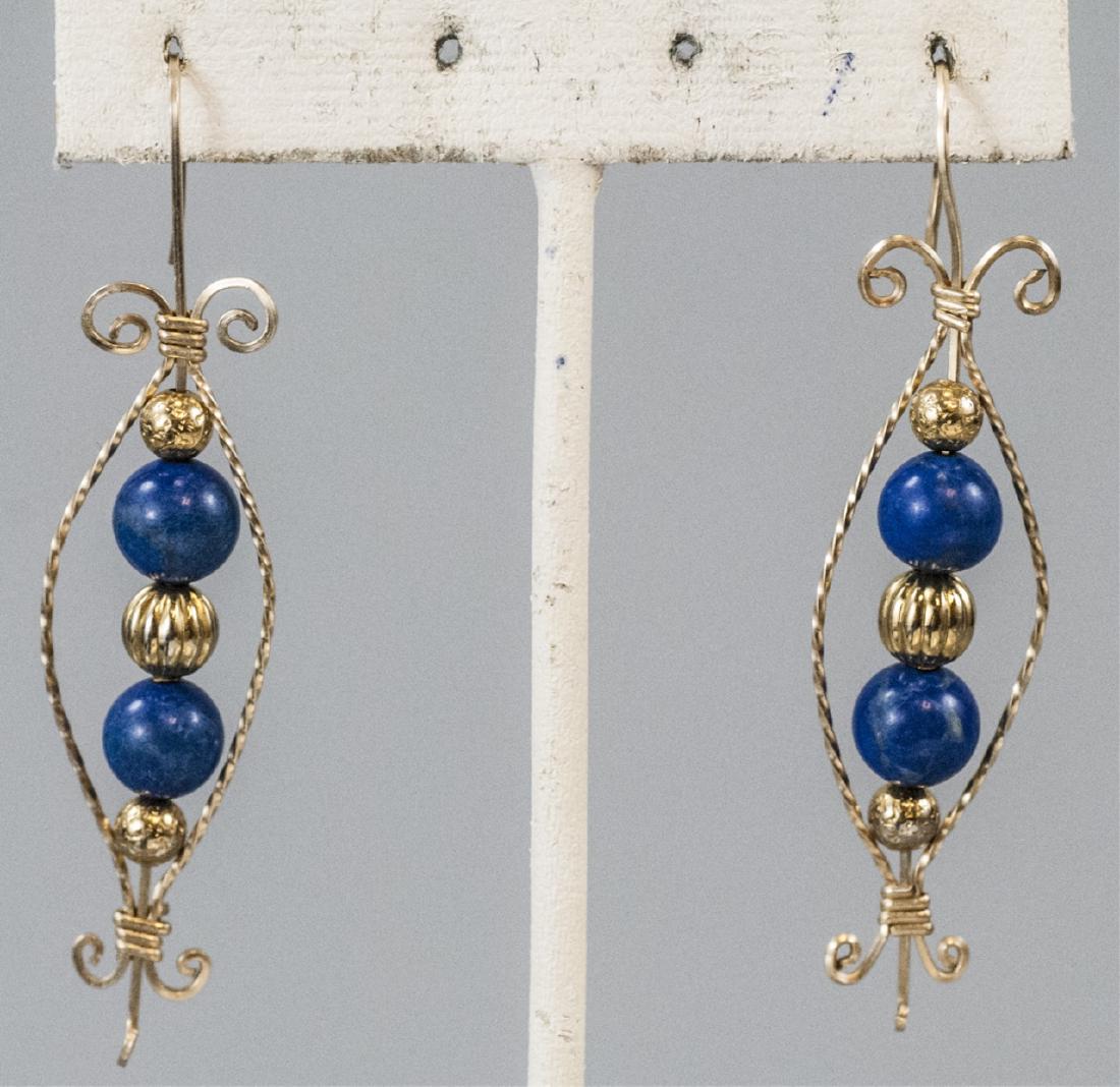 Pair of Gold Vermeil & Lapis Lazuli Earrings (1 of 7)