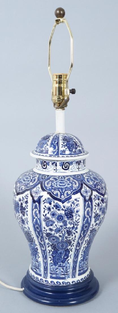 Chinese Blue & White Ceramic Ginger Jar Table Lamp (1 of 10)