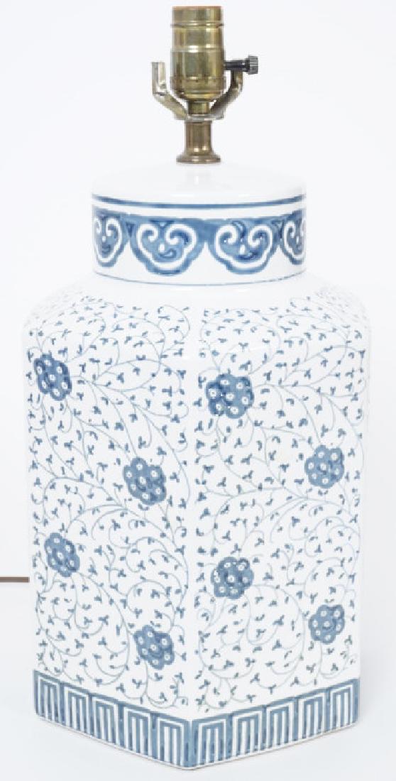 Chinese Blue & White Tea Canister Form Table Lamp (1 of 9)