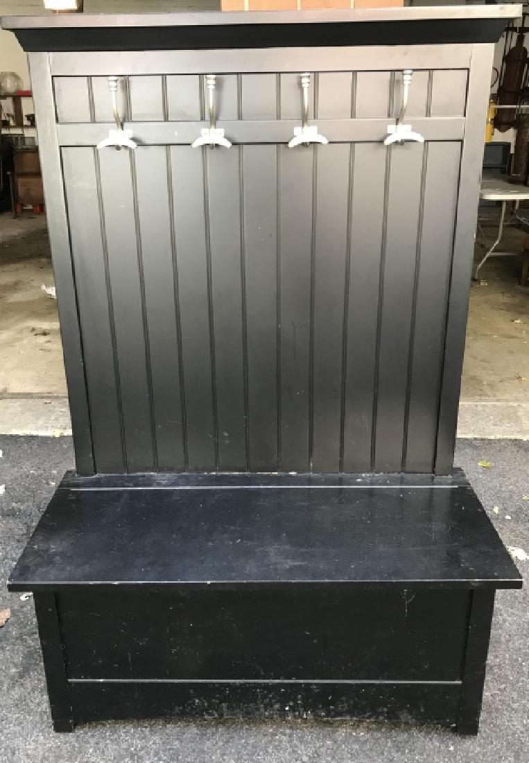 Hall Stand w Storage Seat & Back Panel w Hooks: Hall Stand w Storage Seat & Back Panel w Hooks
