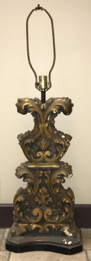 Italian Florentine Style Gilt & Gesso Table Lamp (1 of 5)