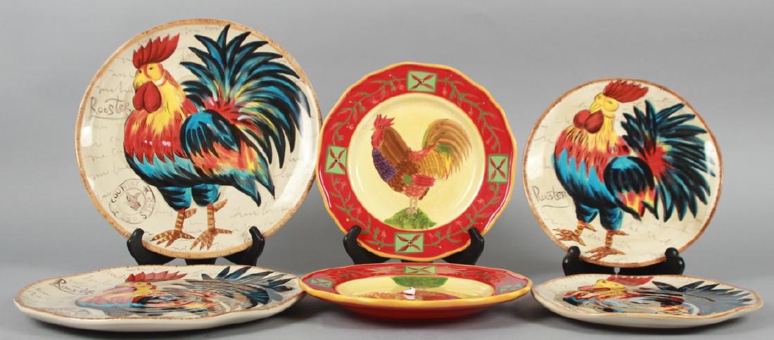 Collection 6 Rooster Themed Ceramic Plates (1 of 9)