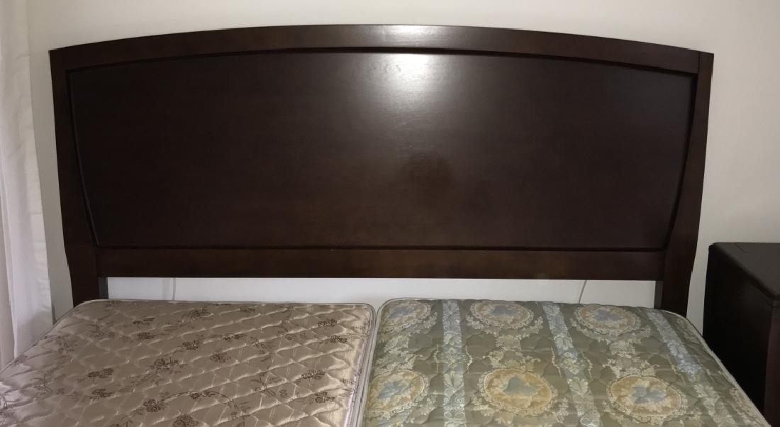 Contemporary Carved Wood Headboard by Cassina: Contemporary Carved Wood Headboard by Cassina. Measures 55 x 82 inches. From a New Canaan, Connecticut estate.