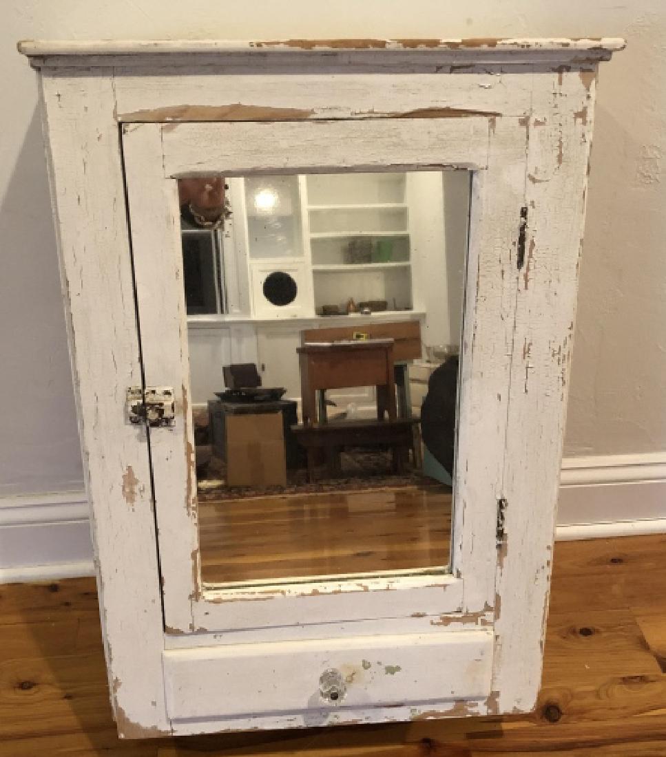 Antique Painted Pine Medicine Chest (1 of 3)