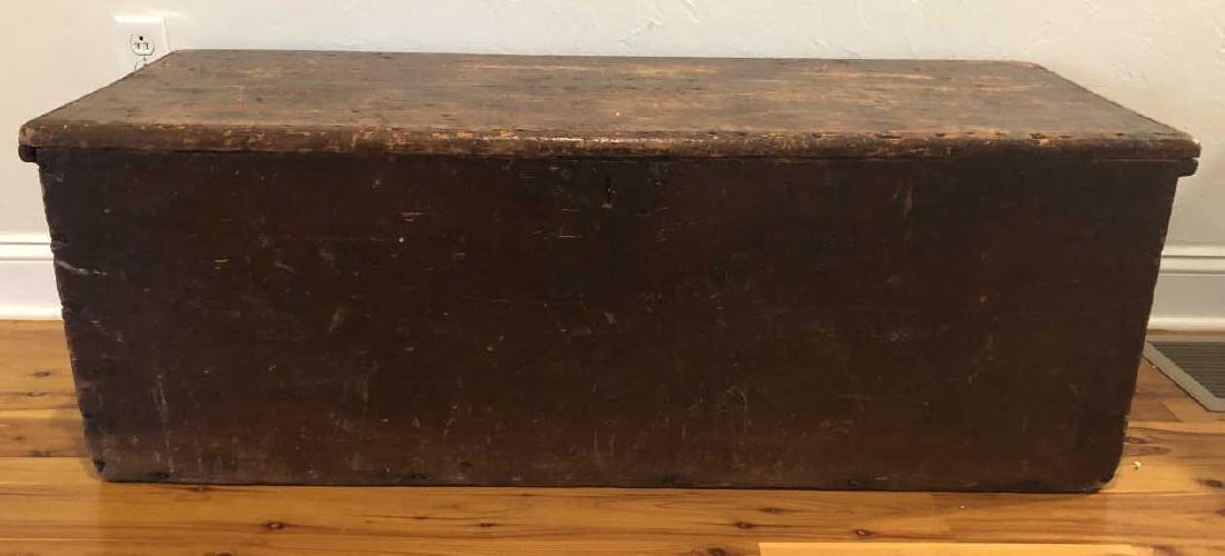 Antique Pine Trunk with Compartment (1 of 4)