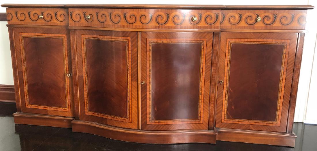 Neo Classical Serpentine Front Burled Buffet (1 of 5)
