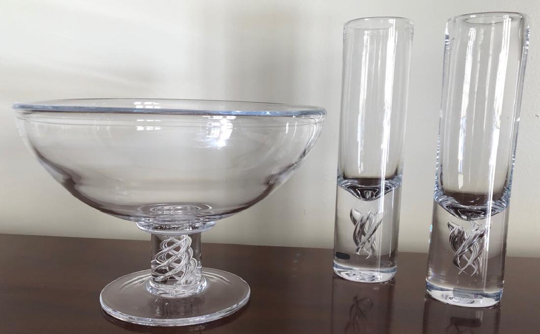 20Trio of Simon Pearce Double Helix Crystal Pieces (1 of 9)