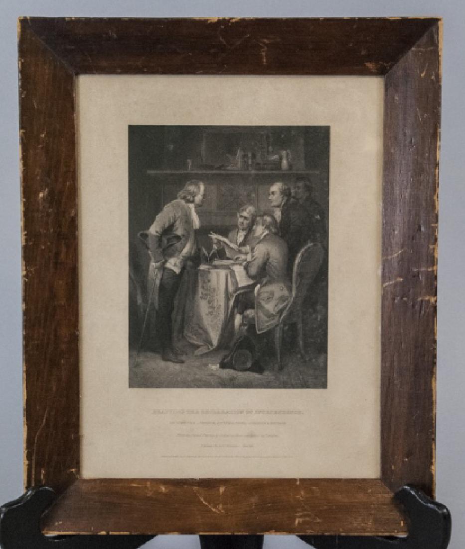 Antique 19th C Engraving Drafting the Declaration (1 of 5)