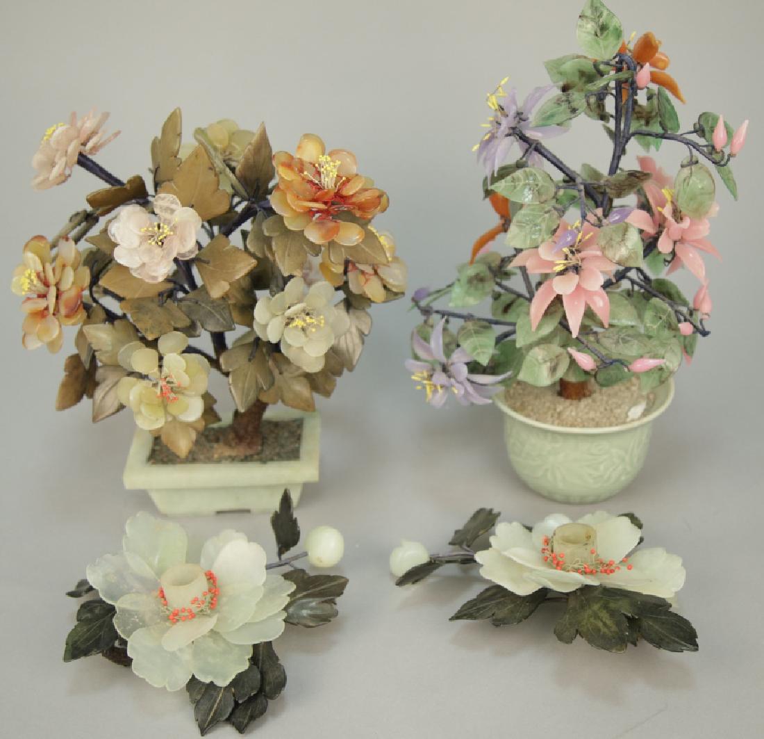 Collection of Asian Soapstone Floral Arrangements (1 of 5)