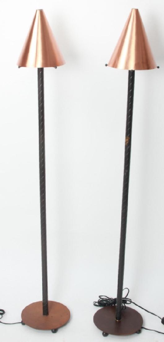Pair of Arts & Crafts Style Copper Standing Lamps (1 of 8)