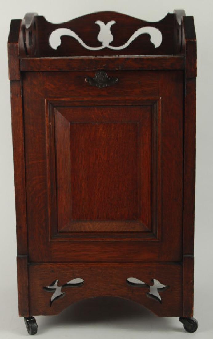 Arts and Crafts Period Large Coal Scuttle Cabinet (1 of 8)