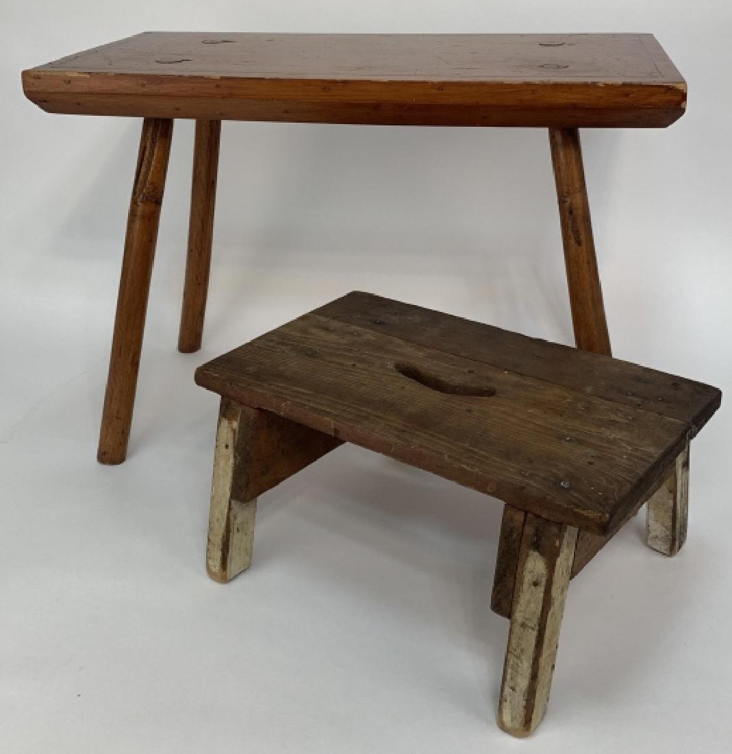 2 Antique Pine Handmade benches (1 of 4)