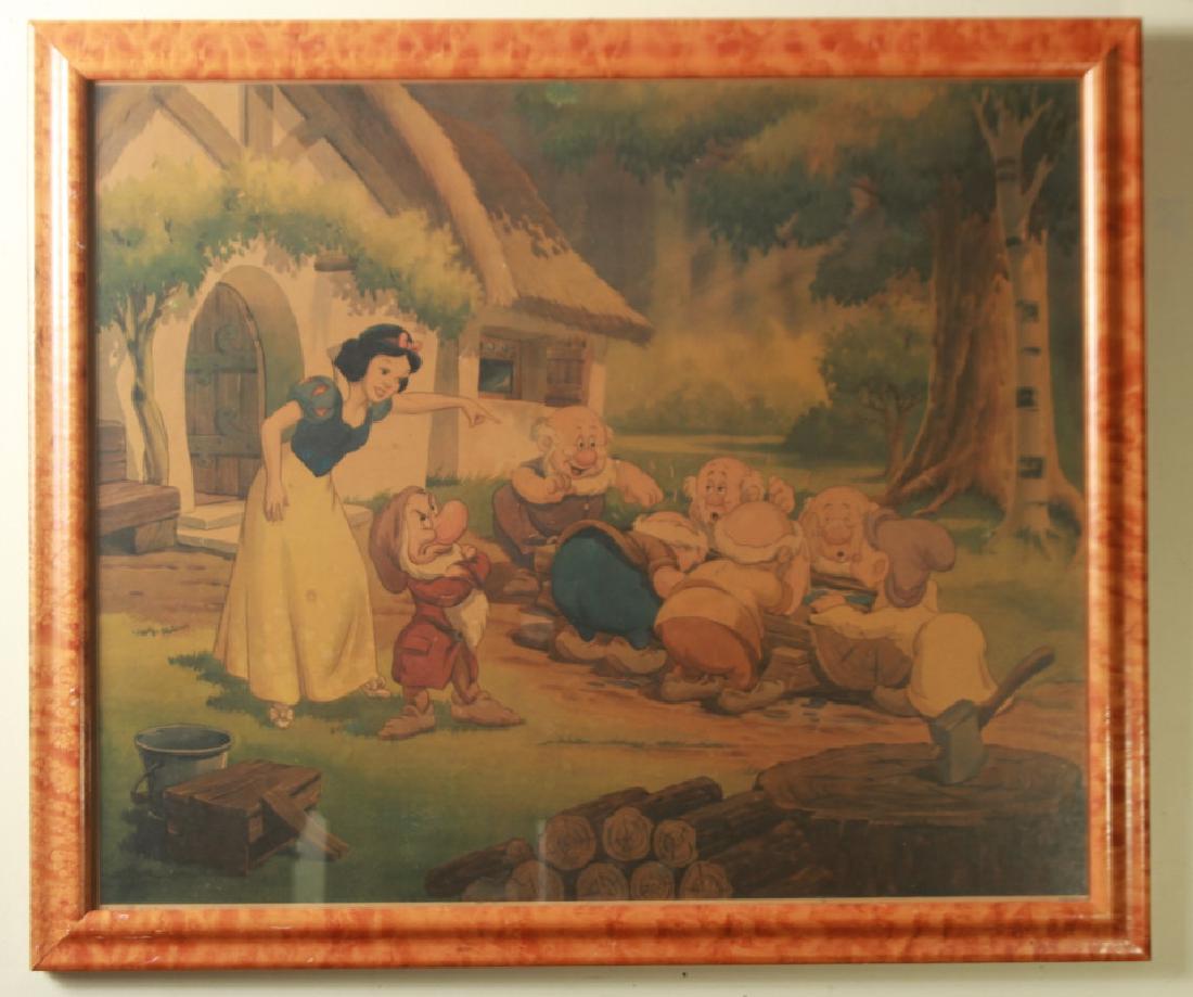 Vintage Disney Snow White + Dwarfs Lithograph (1 of 7)