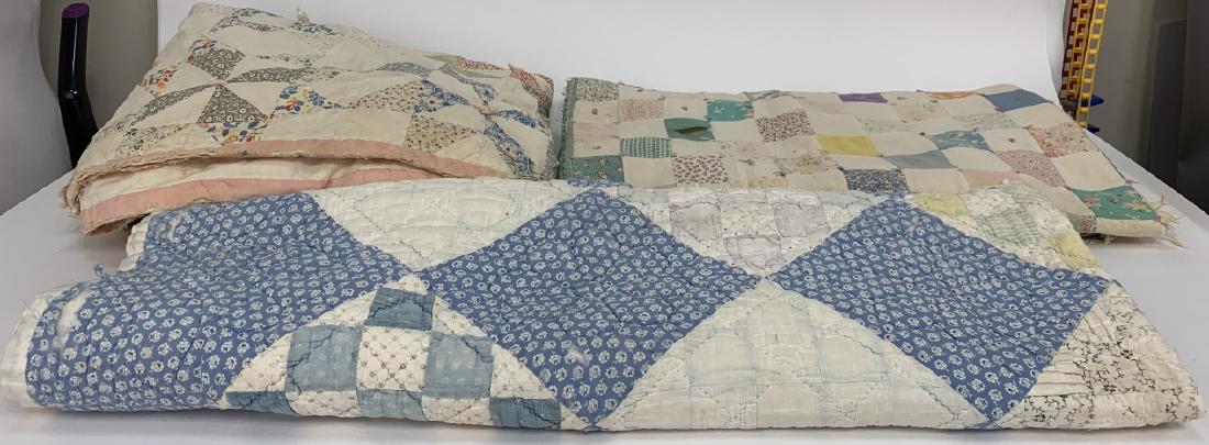 3 Antique Hand Made American Quilts (1 of 7)