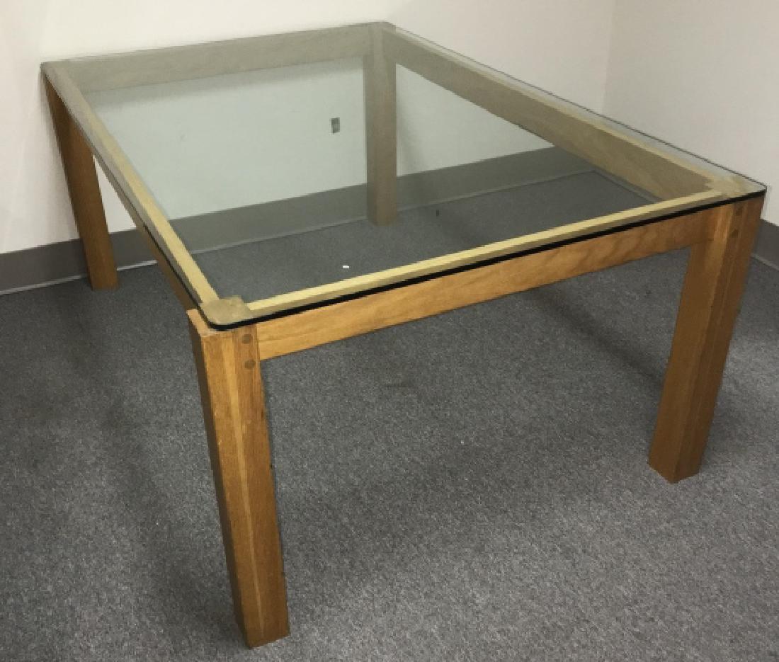 Custom Designer Modernist Dining Table W Glass Top (1 of 10)