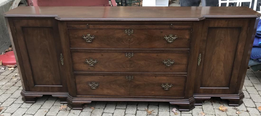 American Empire Style Crotch Mahogany Sideboard (1 of 8)