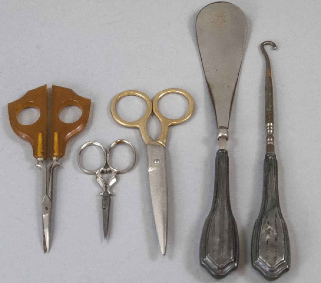 Antique Vanity Scissors & Sterling Handle Items (1 of 4)