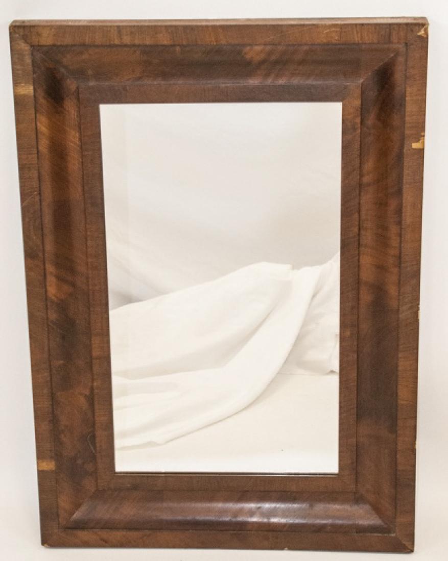 Antique English Crouch Mahogany Veneer Hall Mirror (1 of 7)