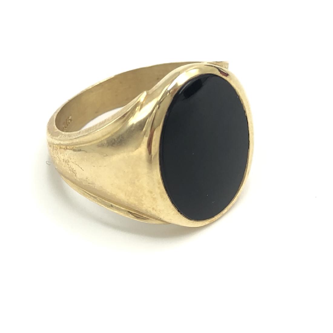 Estate 14kt Yellow Gold & Onyx Gent's Signet Ring (1 of 4)
