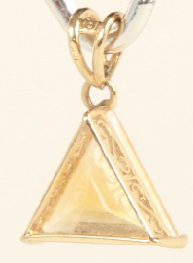 Estate 14kt Yellow Gold & Citrine Necklace Pendant (1 of 4)