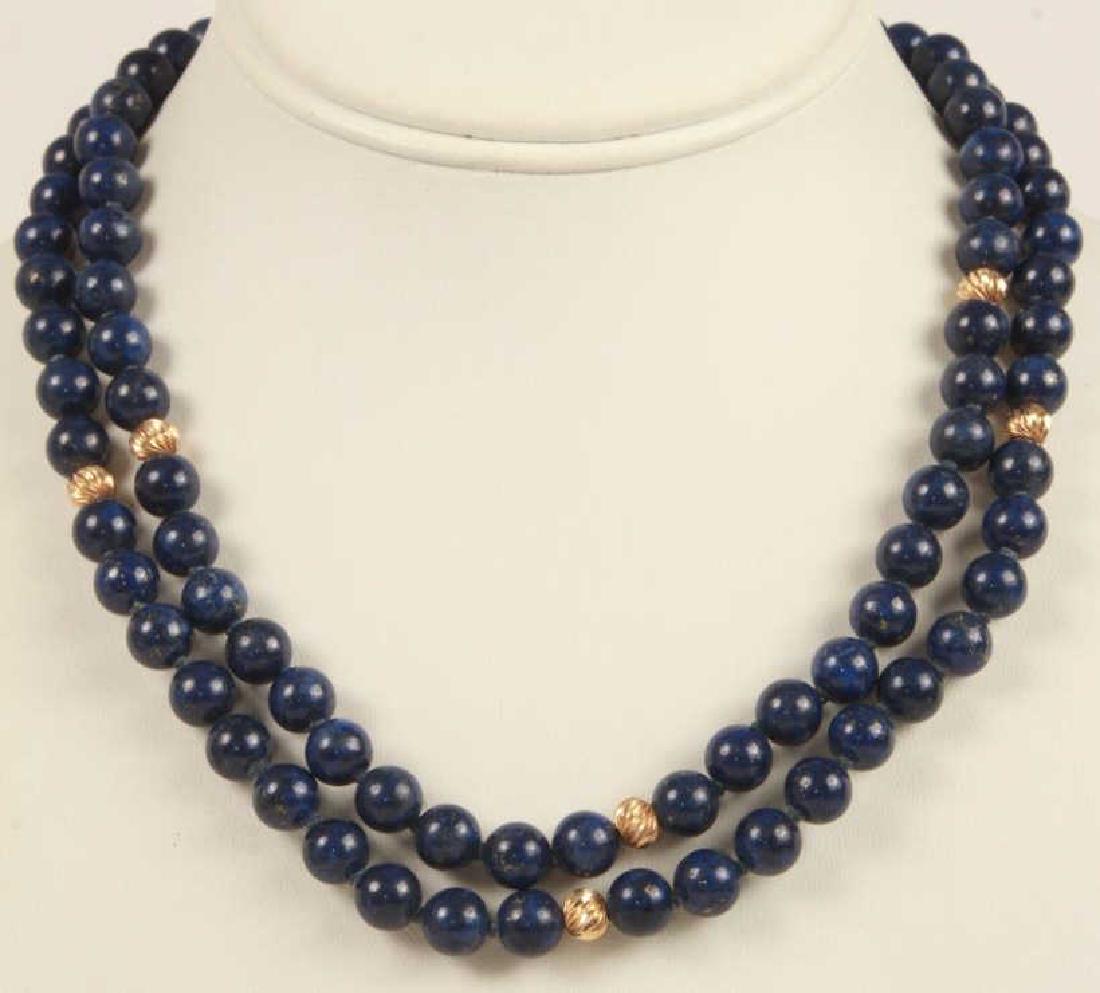 Estate 14kt Yellow Gold & Lapis Lazuli Necklace (1 of 4)