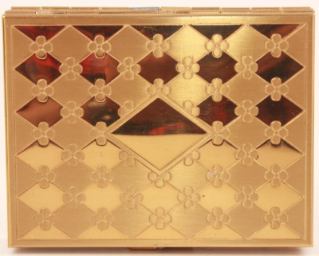 Vintage Gilt Metal Makeup Compact & Cigarette Case (1 of 7)