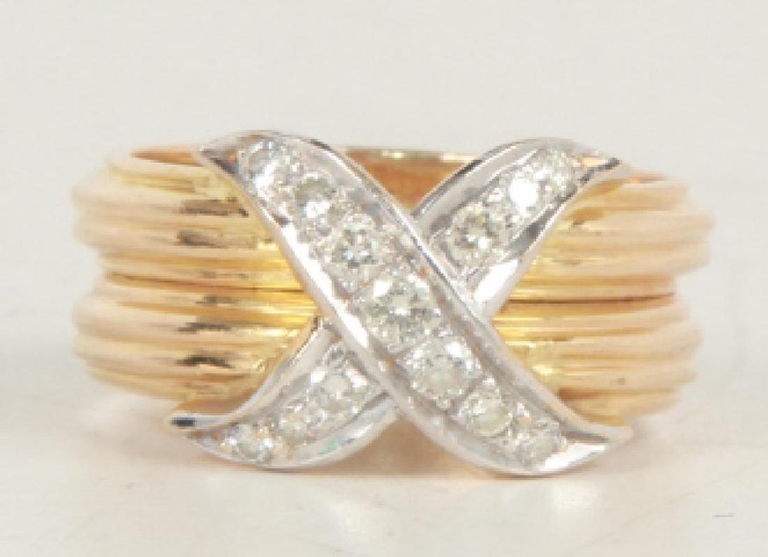 Estate 18kt White & Yellow Gold Diamond Ring (1 of 4)