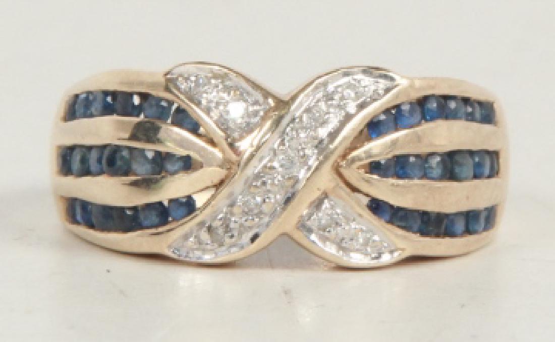 Estate Diamond & Sapphire 10kt Gold Ring (1 of 4)