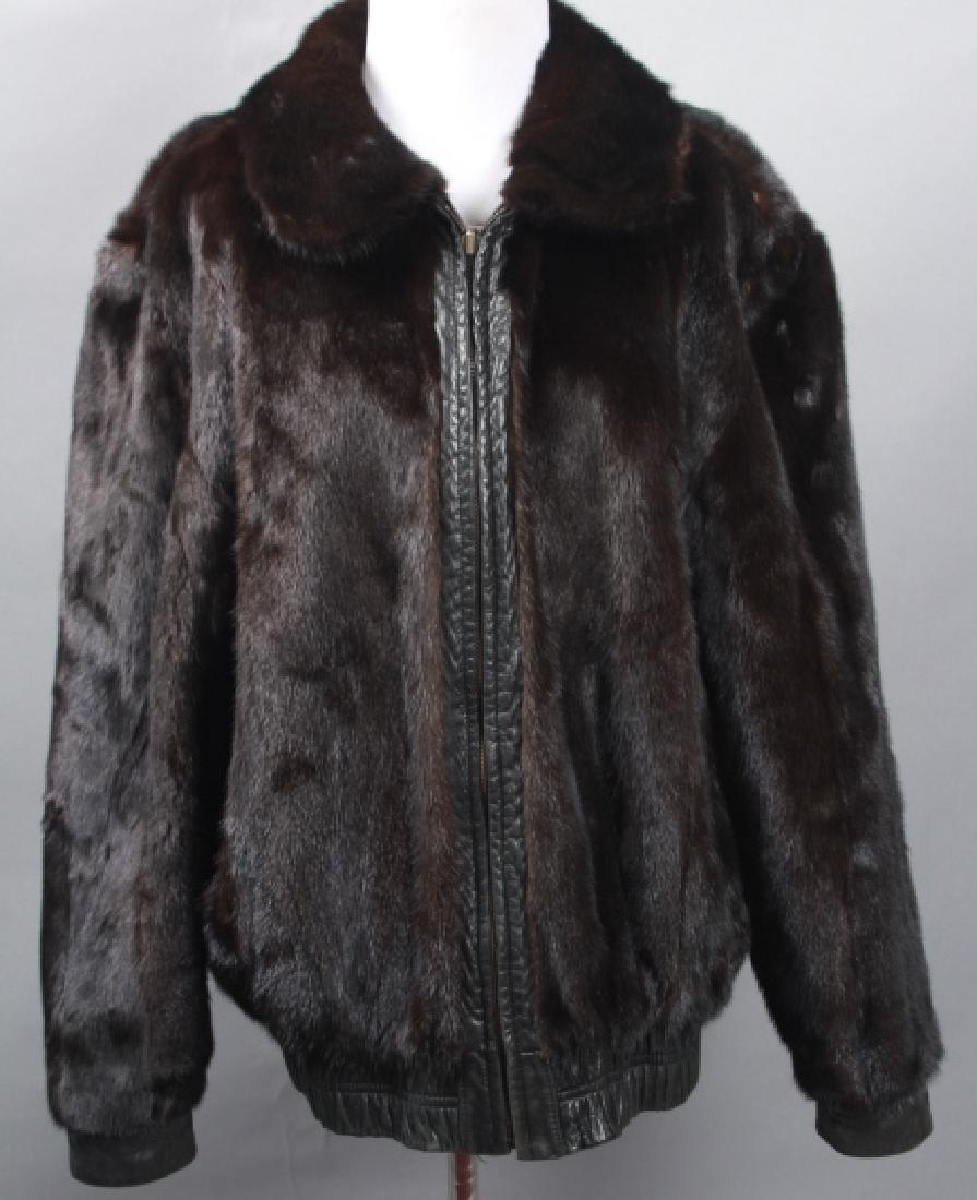Custom Made Black Sheared Mink Leather Lined Coat (1 of 7)