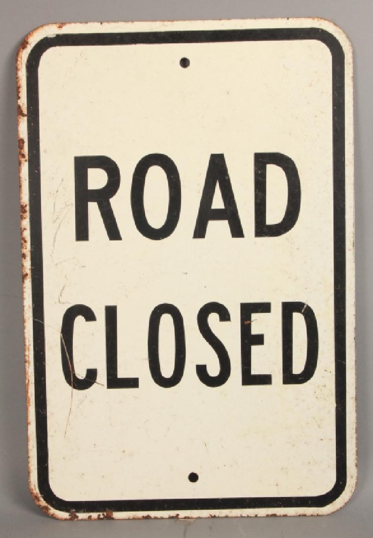 Vintage Road Closed Street / Parking Metal Sign (1 of 4)