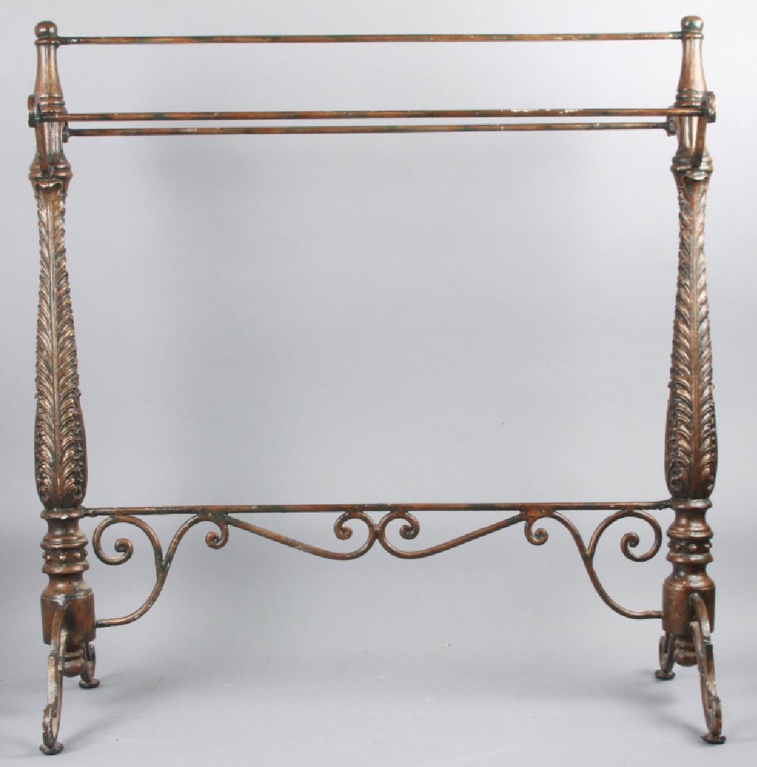 Cast Iron Three Post Towel Rack or Blanket Stand (1 of 8)