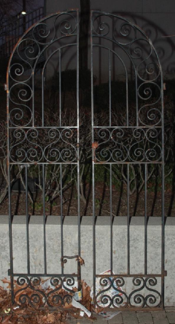 Pair French Style Wrought Iron Garden Gates (1 of 4)